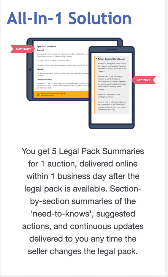 Aucspace Legal Pack summaries are an all in 1 solution