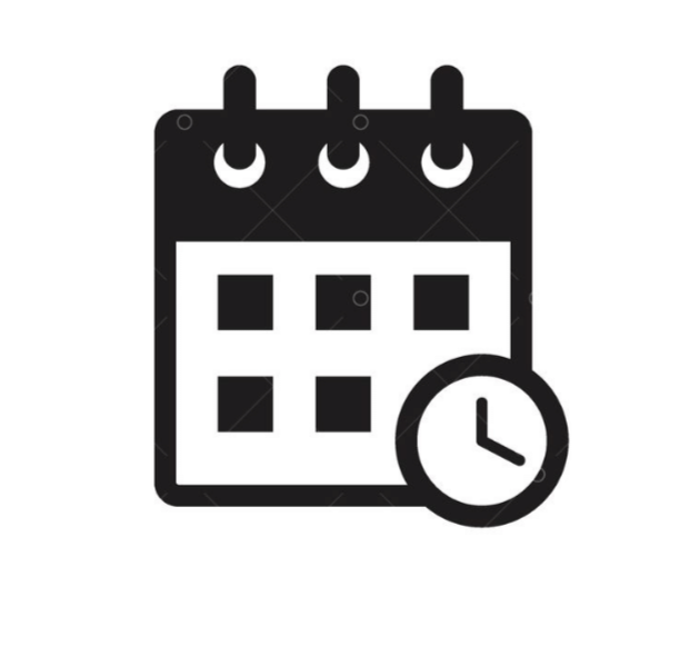 Image of calendar with clock